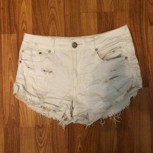 White Jean Shorts